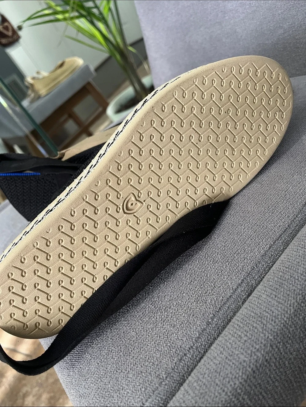 Black Espadrille Flat with Ankle Tie 9.5